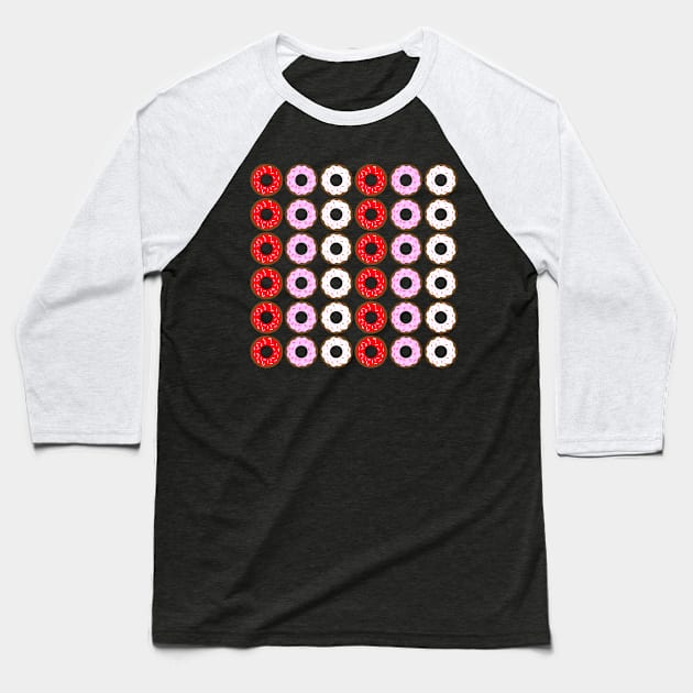 Valentine Donuts (Vertical) Baseball T-Shirt by ShawnIZJack13